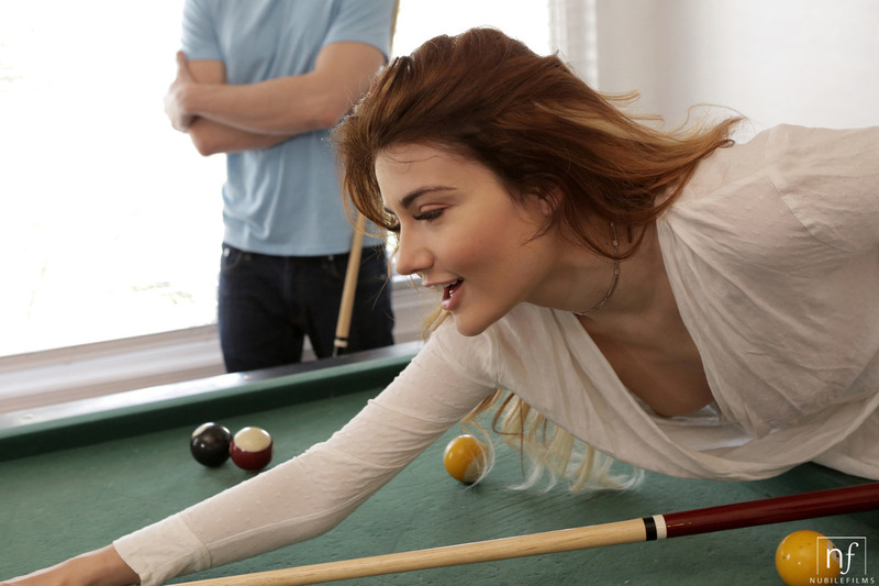 Adria Rae Playing Pool-08